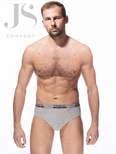 Комплект брифов с двойной панелью на средней посадке PRIMAL JSPRIMAL S1201 (3 шт.) slip bianco / blu / grigio