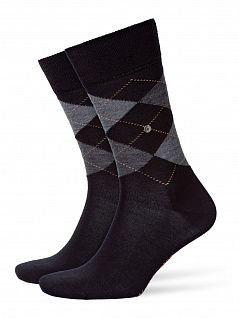 Модные носки на широкой резинке для лучшей фиксации Burlington 21182 Edinburgh SO (муж.) Черный (3000)