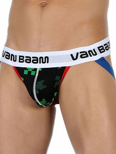 Джоки из хлопковой ткани на широкой резинке черного цвета Van Baam RT39341