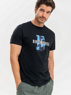 Стильная футболка из мягкого джерси черного цвета Bikkembergs BKK3MTS03cBlack