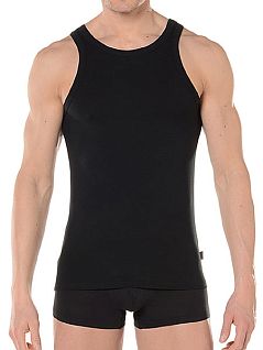 Мягкая мужская майка чёрного цвета HOM First Cotton 03254cK9 распродажа