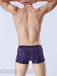 Мягкие хипсы с выпуклой конструкцией фиолетового цвета ROMEO ROSSI R6018-5