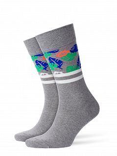 Эластичные носки с узором Burlington 21803 Tropical Skate Серый 3967
