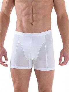 Эластичные мужские трусы-боксеры из хлопка белого цвета BlackSpade AURA b9502 White