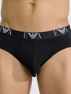 Набор хлопковых брифов (белый, черный, синий) (3шт) Emporio Armani RT111734_CC715 56110