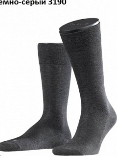 Уникальные носки с ультра мягкой комфортной резинкой Falke 14646 Sensitive Malaga (муж.) Темный-серый (3190)