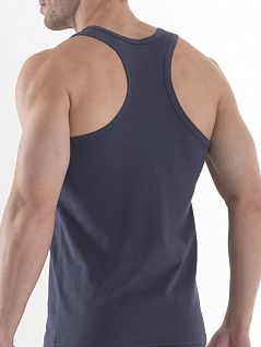 Спортивная мужская майка борцовка темно-серого цвета из хлопка BlackSpade TENDER COTTON b9236 Anthrachite