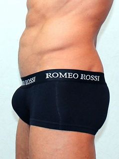Стильные мужские короткие хипсы чёрного цвета Romeo Rossi Heaps R5001-2 распродажа