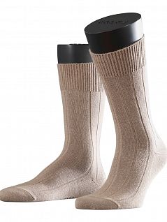 Носки на широкой резинке не перетягивающая ногу Falke 14423 Lhasa Rib (муж.) Бежевый (5410)
