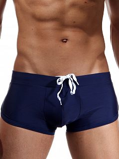 Мужские купальные плавки хипсы Oboy 06-4395-05 Classic синие распродажа