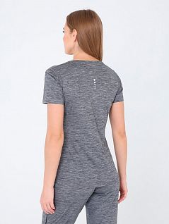 Женская футболка для спорта LTBS6855 BlackSpade серый меланж