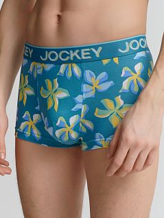 Анатомические боксеры с цветочным принтом голубого цвета Jockey 1810251c834