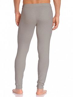Теплые мужские кальсоны серого цвета HOM Cashmere Touch 02702cZ9