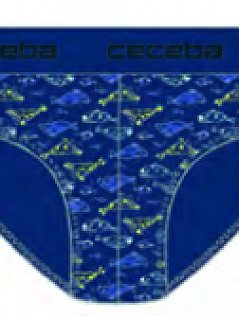 Мужские слипы на пришивной резинке синего цвета Ceceba FM-20771-635