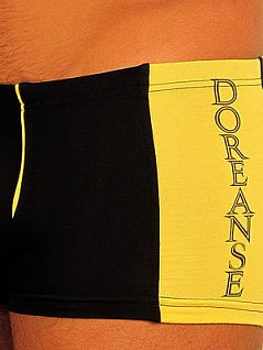 Спортивные мужские трусы хипсы Doreanse черные с жетыми вставками Fitness Collection 1599c01 распродажа