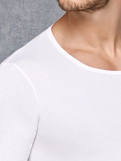 Шелковистая футболка из модала и хлопка белого цвета Doreanse 2570cPc02