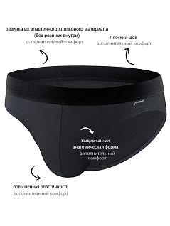 Облегающие слипы на эластичной резинке Uniconf VOUniconf_PB78 Черный Черный