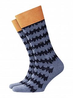 Мужские носки с абстрактным рисунком летучей мыши Burlington 21835 Bat SO (муж.) Серый 6660