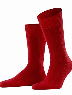 Отличные теплые носки из шерсти мериноса и кашемира Falke 14423 Lhasa Rib (муж.) Красный 8294