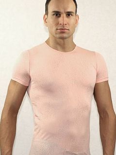 Нежная мужская футболка розового цвета Romeo Rossi Sexy Shirts RR511 розовый распродажа