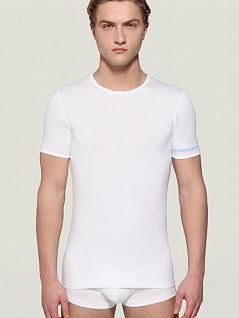 Футболка из органического хлопка с контрастной надписью BIKKEMBERGS BKK1UTS05cWhite