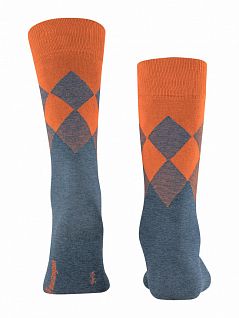 Красивые носки с двухцветным узором Аргайл Burlington 21912 Hampstead SO Серый 6660