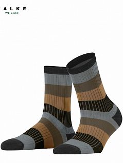 Изысканные носки с усиленными зонами напряжения FALKE 46427 Blocky Stripe SO Черный (3000)