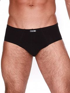 Однотонные мужские трусы брифы черного цвета Torro LFTMS2000 BLACK