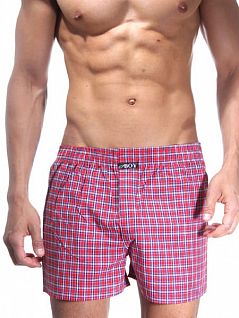 Яркие мужские семейные трусы в красно-синюю клетку Oboy Trendy Boy 06c9657c65c1