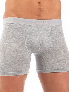 Облегающие боксеры из хлопка с лайкрой серого цвета E5 Underwear RT32243 распродажа