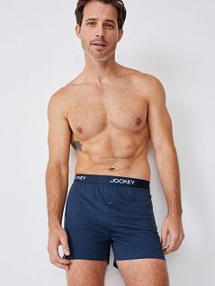 Набор боксеров из легкого трикотажа синего цвета (2шт) Jockey 305500cB90
