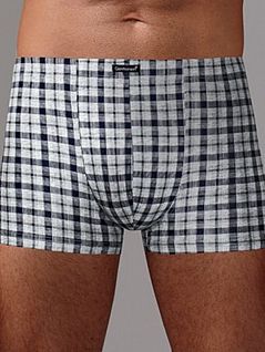 Комфортные мужские боксеры из мягкого хлопка в синюю клетку Gentlemen SIGS7294 синяя клетка