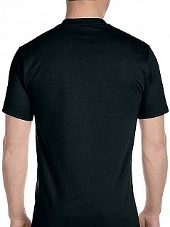 Комфортная футболка из хлопка и полиэстра Hanes FG2165P4-1 Черный
