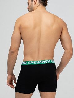 Мужские трусы-боксеры на шелковистой резинке Opium DT152рТм Черный
