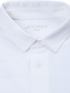 Элегантная рубашка с гладкой планкой JOCKEY 800102 (муж.) Белый 100 распродажа