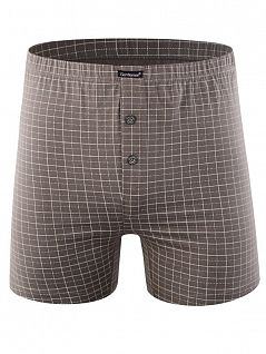 Классические трусы свободного кроя в клетку Gentlemen SIGB7827 св.коричневый
