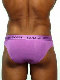 Фиолетовые мужские трусы брифы с фирменной резинкой Romeo Rossi Briefs R2006-6 распродажа