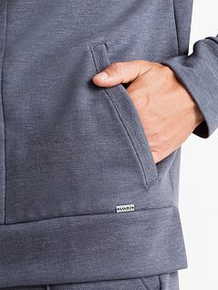 Спортивная толстовка на молнии и на манжетах Hanro 075170ханро_1173 Синий 1173
