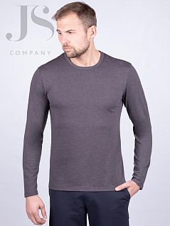 Облегающий лонгслив с длинным рукавом Oxouno JSOXO 0384 KULIR 01 Slim fit U-вырез антрацит меланж oxo
