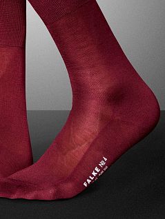 Шелковые мужские носки бордового цвета Falke 14661 №4 Pure Silk (муж.) Бордовый 8596