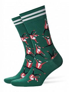 Носки с оригинальным принтом Falke 20582 Dancing Santa (муж.) Зеленый 7406