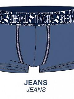 Стильные мужские боксеры на широком поясе Navigare 710Z джинс (jeans)