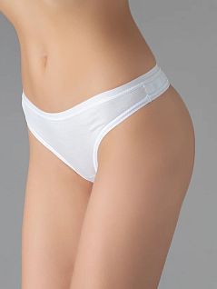 Шелковистые стринги из модала Sisi JSSI7101 string bianco