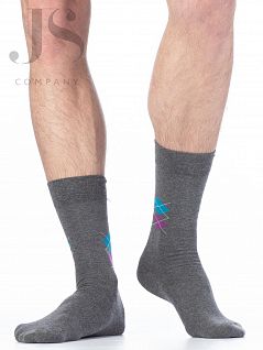 Меланжевые носки с комфортной широкой резинкой сверху Giulia JSCOMFORT MELANGE 01 (5 пар) dark grey melange