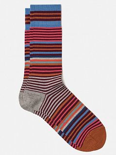 Носки с контрастными полосками из шерсти Burlington 21057 Stripe SO Красный 8006