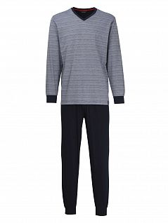 Мягкая пижама из хлопка и полиэстра CECEBA FG030899/S-3XL Синий/Голубой распродажа