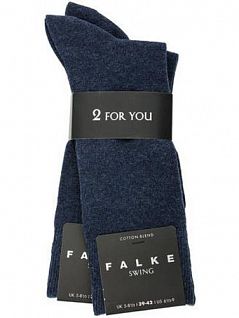 Стильный комплект с упрочненным носком и пяткой Falke 14633 Swing (2 шт.) Синий