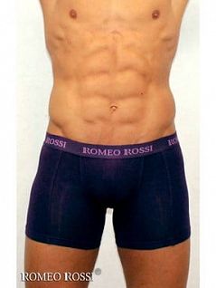 Практичные боксеры на широкой резинке баклажанового цвета Romeo Rossi RTRR7001-05