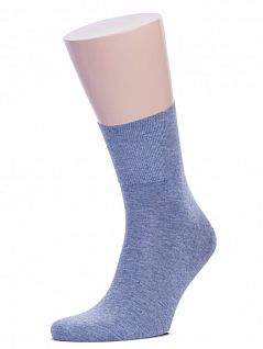 Комплект из 10 пар мужских носков с ослабленной резинкой голубого цвета "RuSocks" М-245