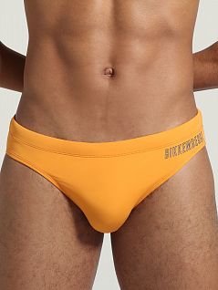 Однотонные плавки брифы из полиамида оранжевого цвета Bikkembergs BKK1MSP01cOrange